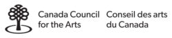 Canada Council for the Arts logo. To the left of text stating "Canada Council for the Arts" is a small graphic that resembles a tree.